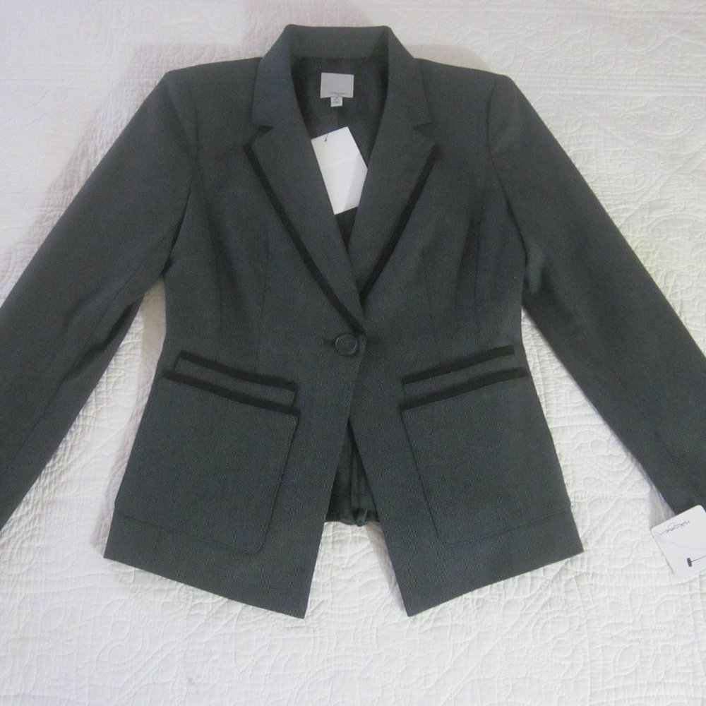 Halogen Blazer 2P Gray Black Trim